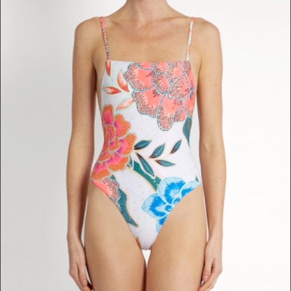 NWT Mara Hoffman Arcadia High Leg One Piece Swim